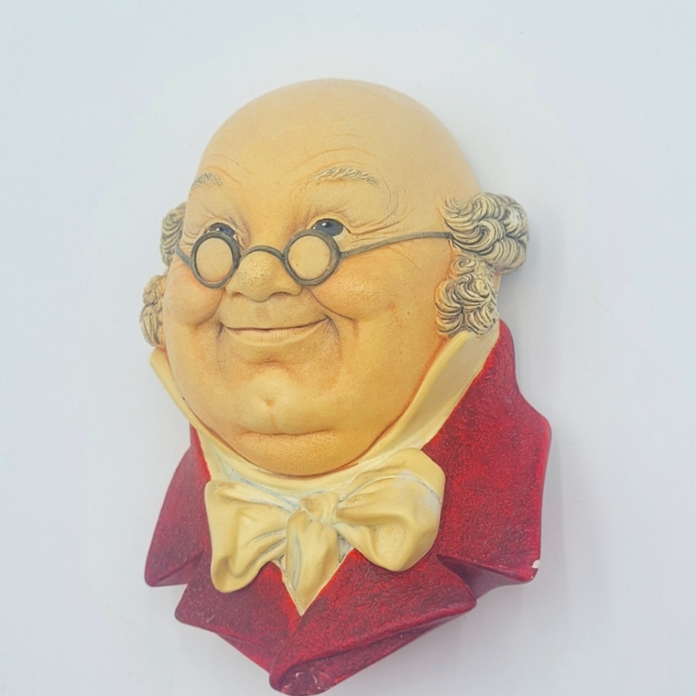 Vintage Bossons Chalkware Head Mr Pickwick 1964 England